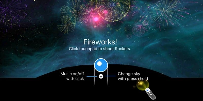 Shoot Fireworks! VR is a nice VR to pass time shooting fireworks in the sky