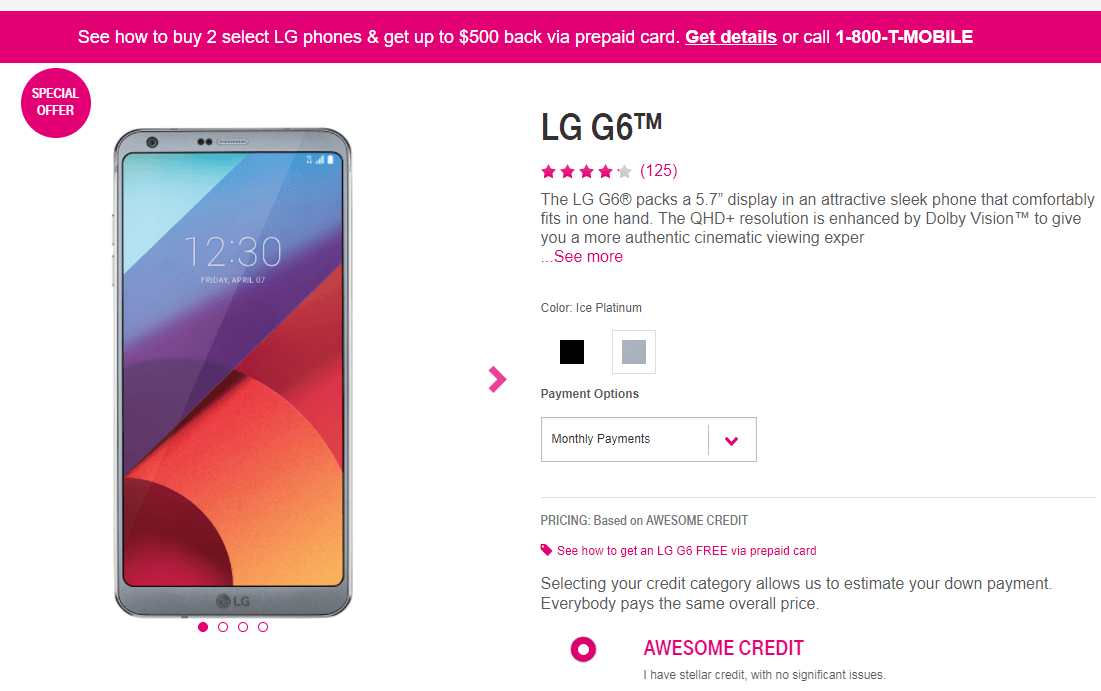 T-Mobile Deals: $60 off on Galaxy S8 Plus, and free LG G6 or V20 under certain terms