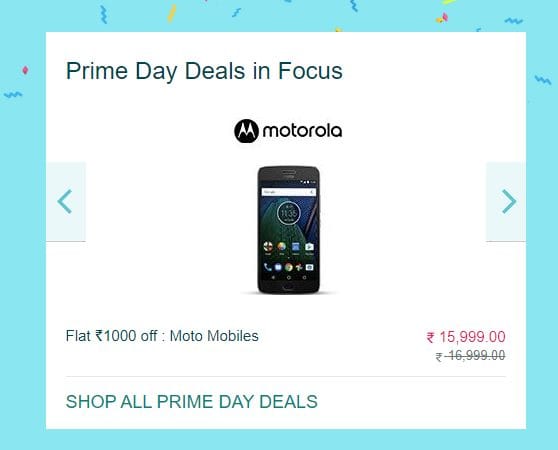 Moto G5 Plus Deal: Save INR 1000 on Amazon Prime day sale