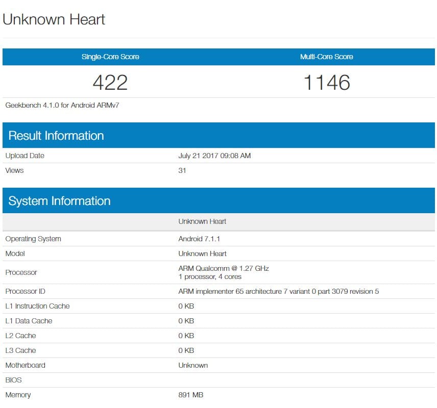 Alleged Nokia 2 specs revealed via GeekBench listing