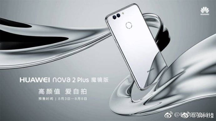 Huawei Nova 2 Plus Silver Edition to go on pre-order in China on August 3