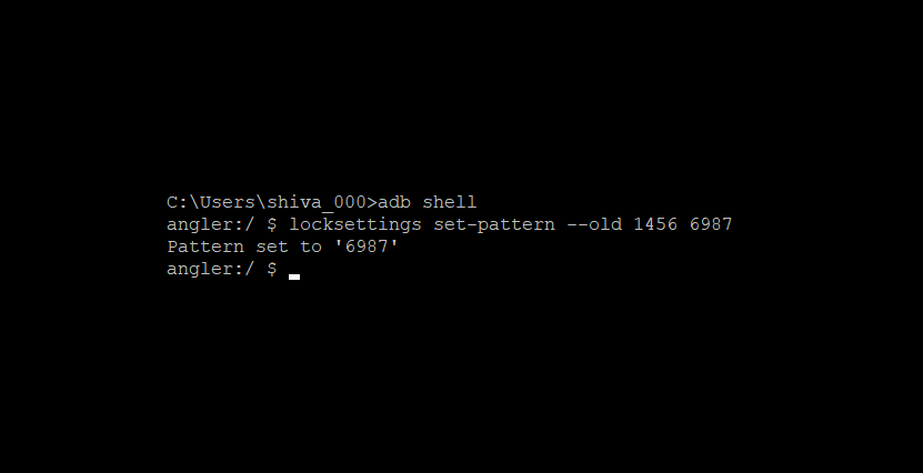 How to change or remove lock screen pattern, PIN or password via ADB on Android 8.0 Oreo