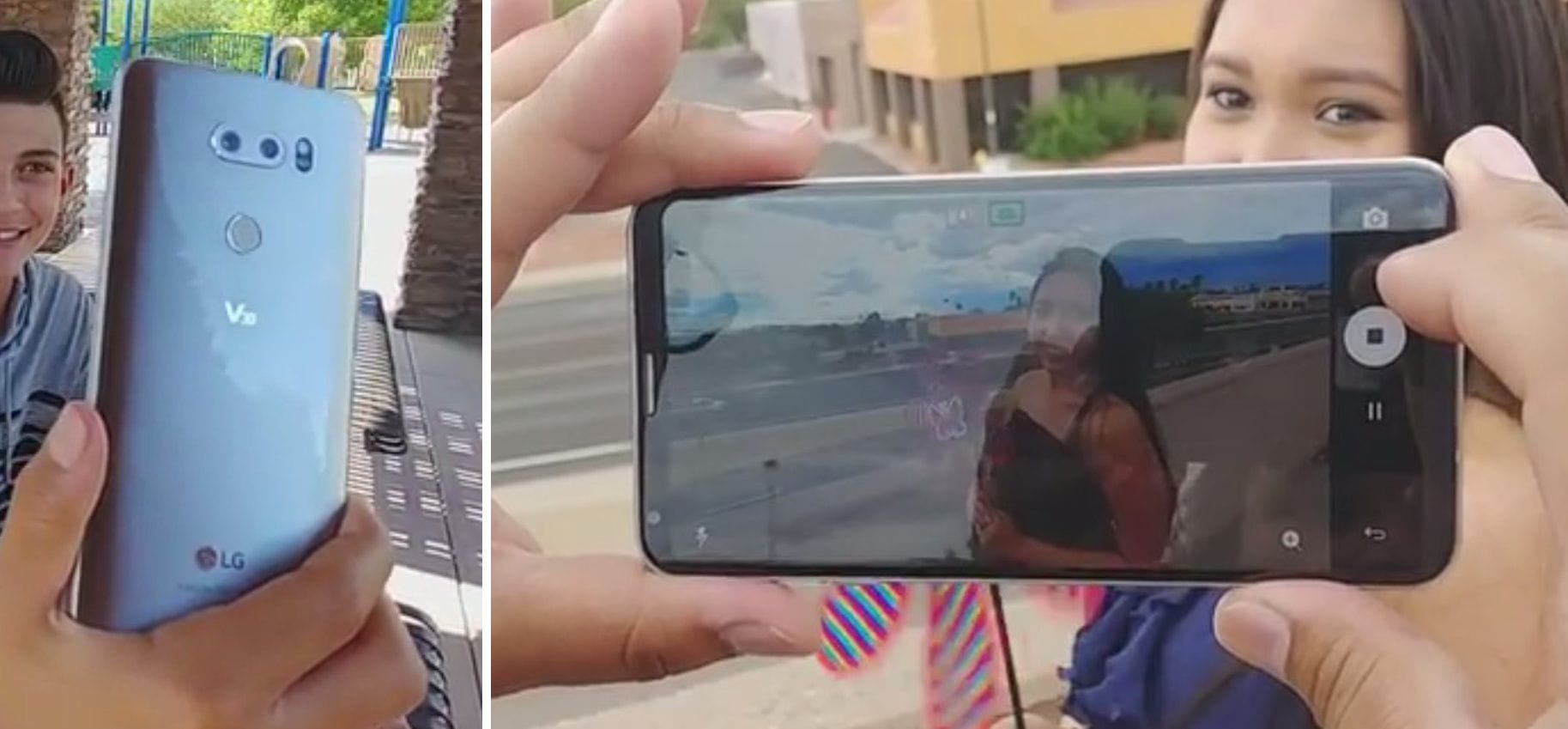 LGV30 live images leaked via promo materials, features glass back panel & camera bump