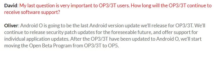 Android O to be the last major OS update for the OnePlus 3 and 3T