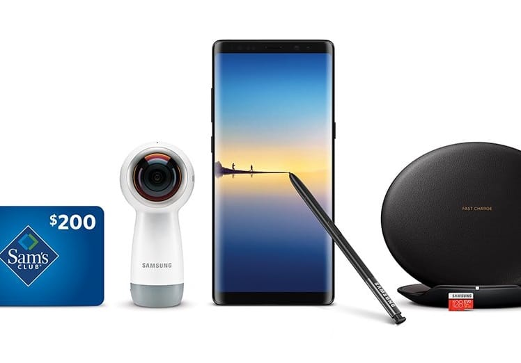 Galaxy Note 8 Deal: Pre-order Galaxy Note 8 through Sams Club and get $430 worth of free gifts