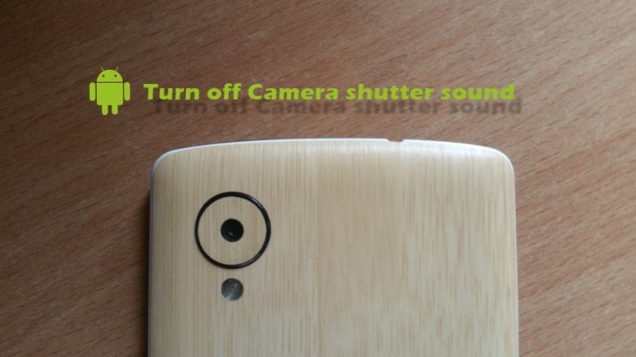 How to turn off camera shutter sound on Android