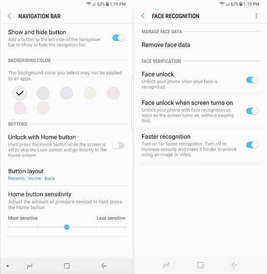 Verizon Galaxy S8 and S8+ update brings navigation bar hide and faster face recognition