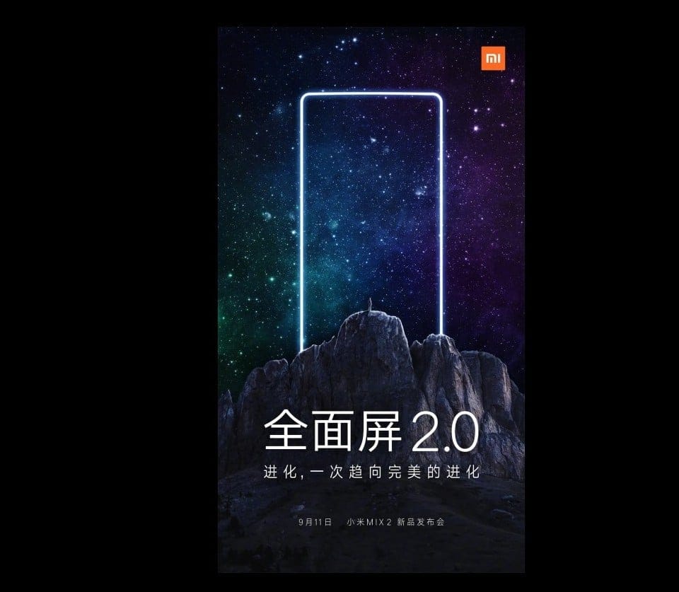 Xiaomi Mi Mix 2 release confirmed for September 11