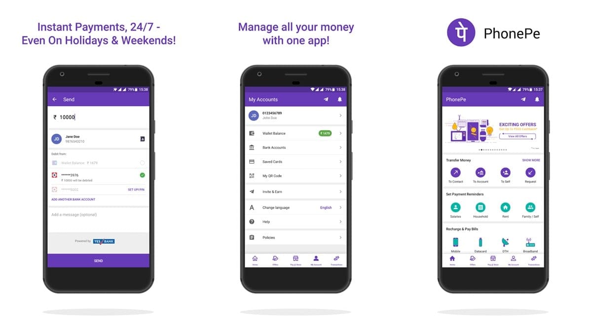 Pay BSNL Broadband Bills and Insurance premium online using PhonePe Android app