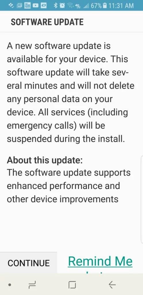 New AT&T Galaxy Note 8 update rolling out as software version N950USQU1AQIA