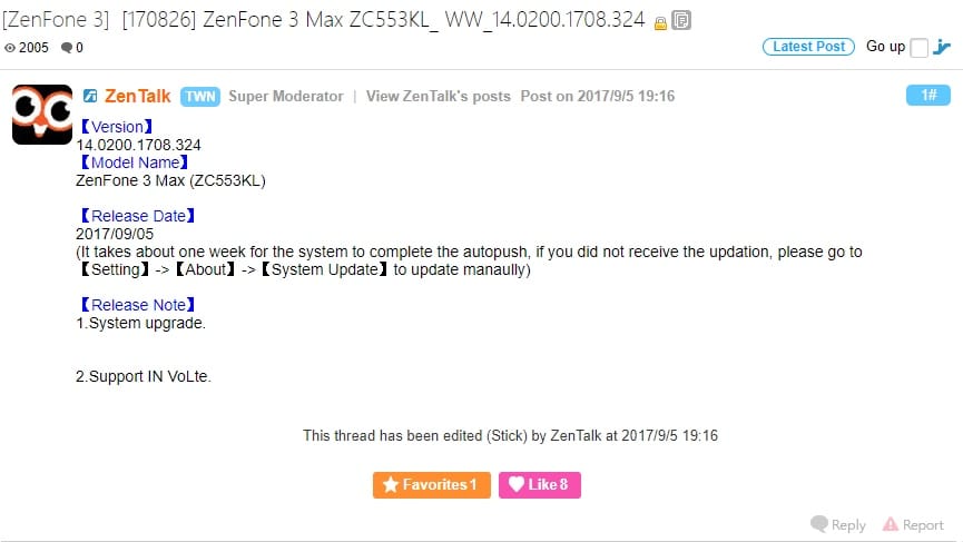 Asus ZenFone 3 Max update rolling out with VoLTE support in India