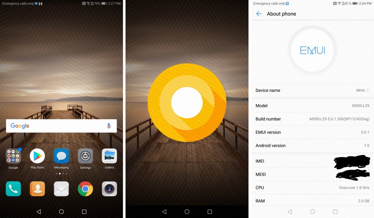 Huawei Mate 9 Oreo Leak