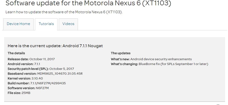 AT&T releases new OTA update for Nexus 6 and LG V10, fixes Blueborne security patch