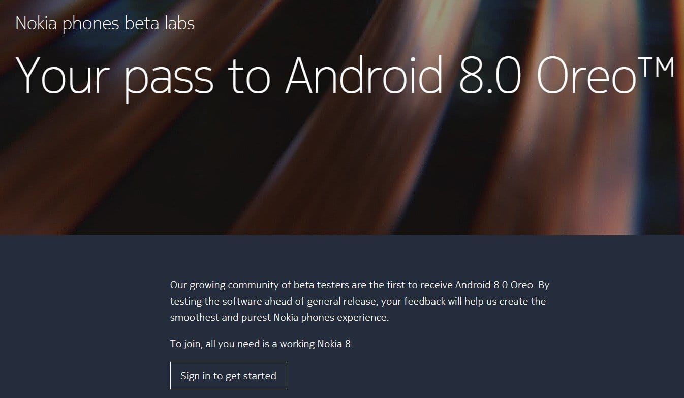 nokia 8 oreo beta