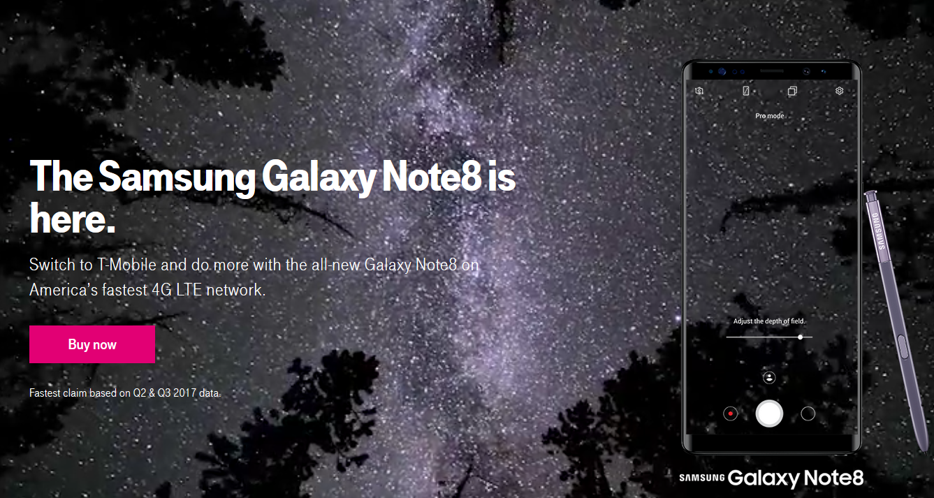 galaxy note 8 tmobile update