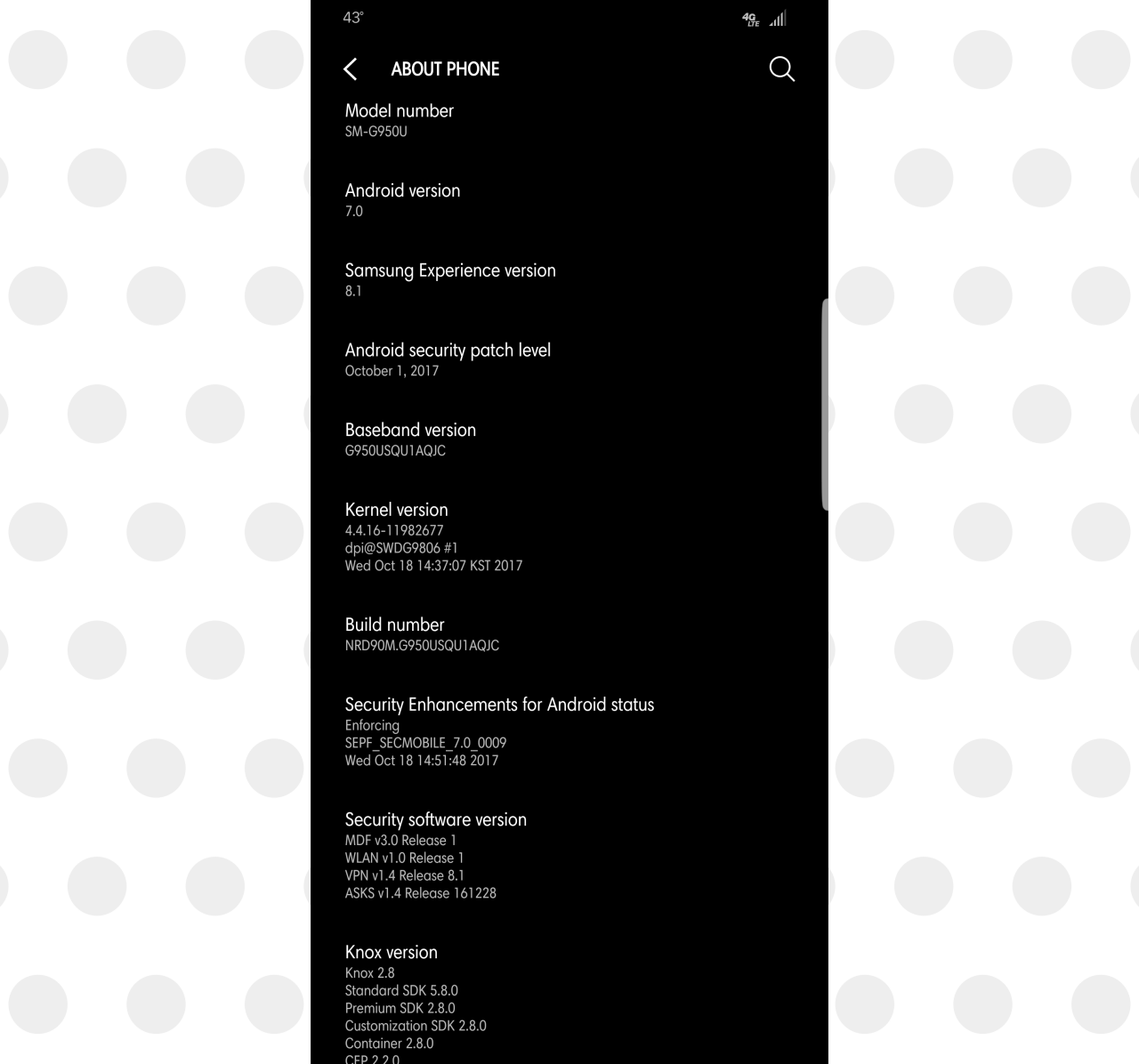 Galaxy s8 AT&amp;T update