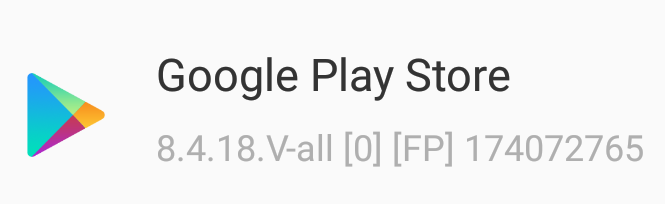 Play Store app updated to version 8.4.18 by Google