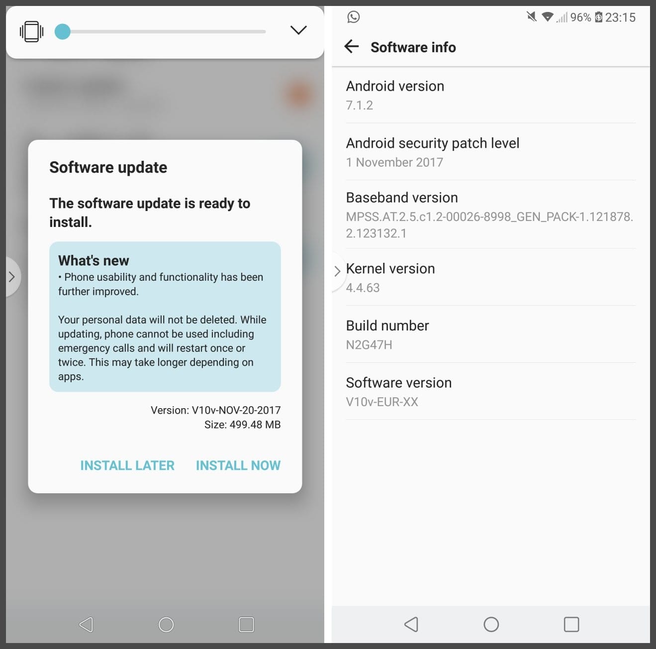 LG V30 getting an OTA update with November security patch