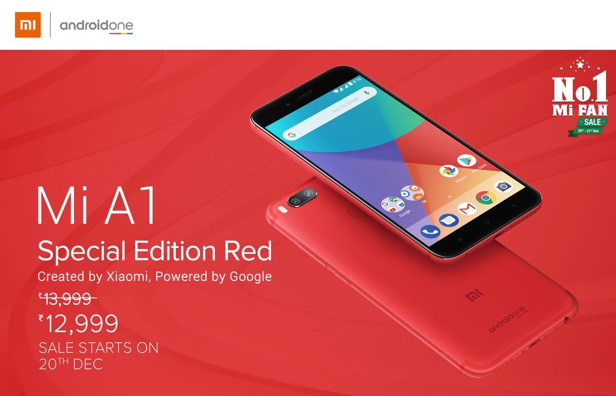 Xiaomi Mi A1 Special Edition Red available December 20 in India