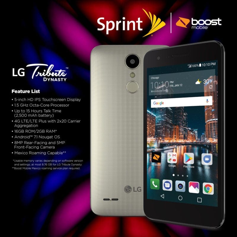 LG Tribute Dynasty launched at Sprint and Boost Mobile for $99