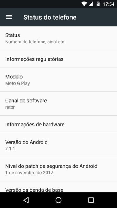 Moto G4 Play Android 7.1.1 Nougat