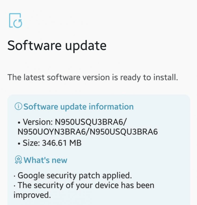 New Sprint Note 8 update released as build N950USQU3BRA6, no Oreo yet!