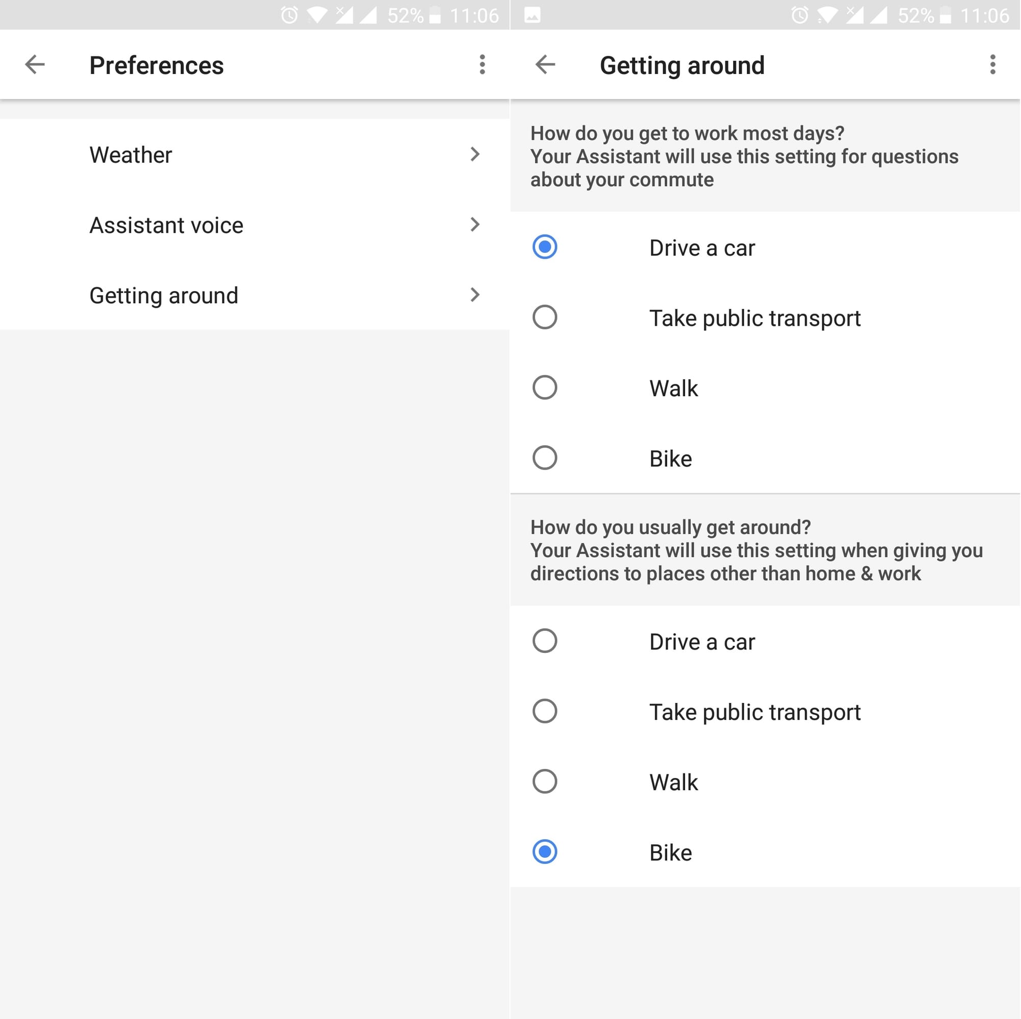 Google Assistant gets new Getting Around option for transportation