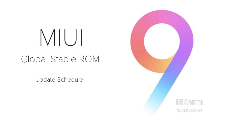 miui9 update list