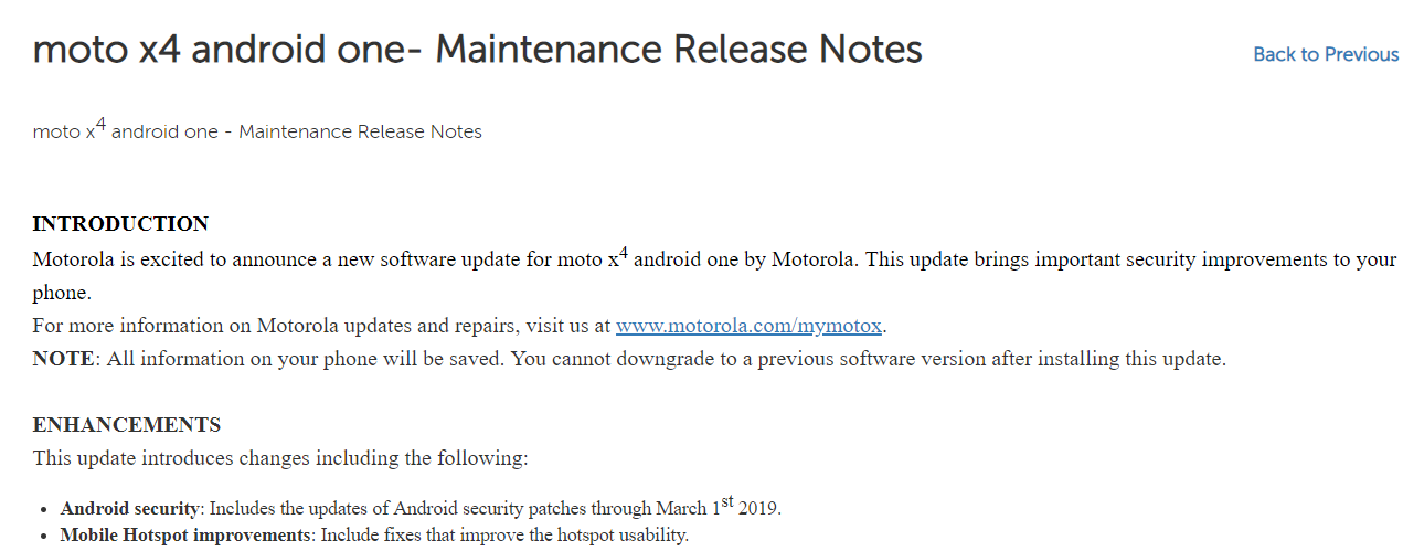 Motorola Moto X4 in the U.S. to get update with March 2019 security patches