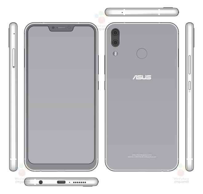 Leaked ZenFone 5 sketches reveal iPhone X inspiration