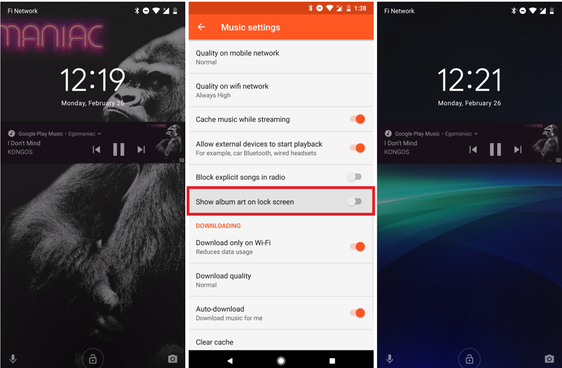 Google Play Music v8.7 brings the ability to disable lock screen album art