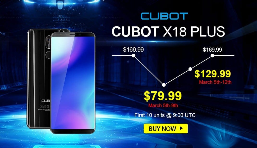 [Deal] Get the Cubot X18 Plus with 4GB RAM and 64GB storage for just $80 on GearBest