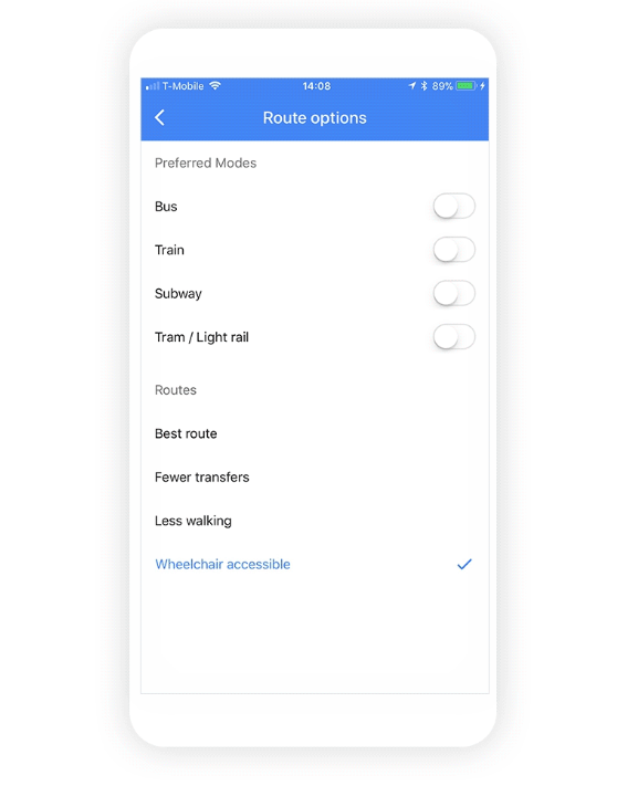 Google Maps “wheelchair accessible” routes now rolling out