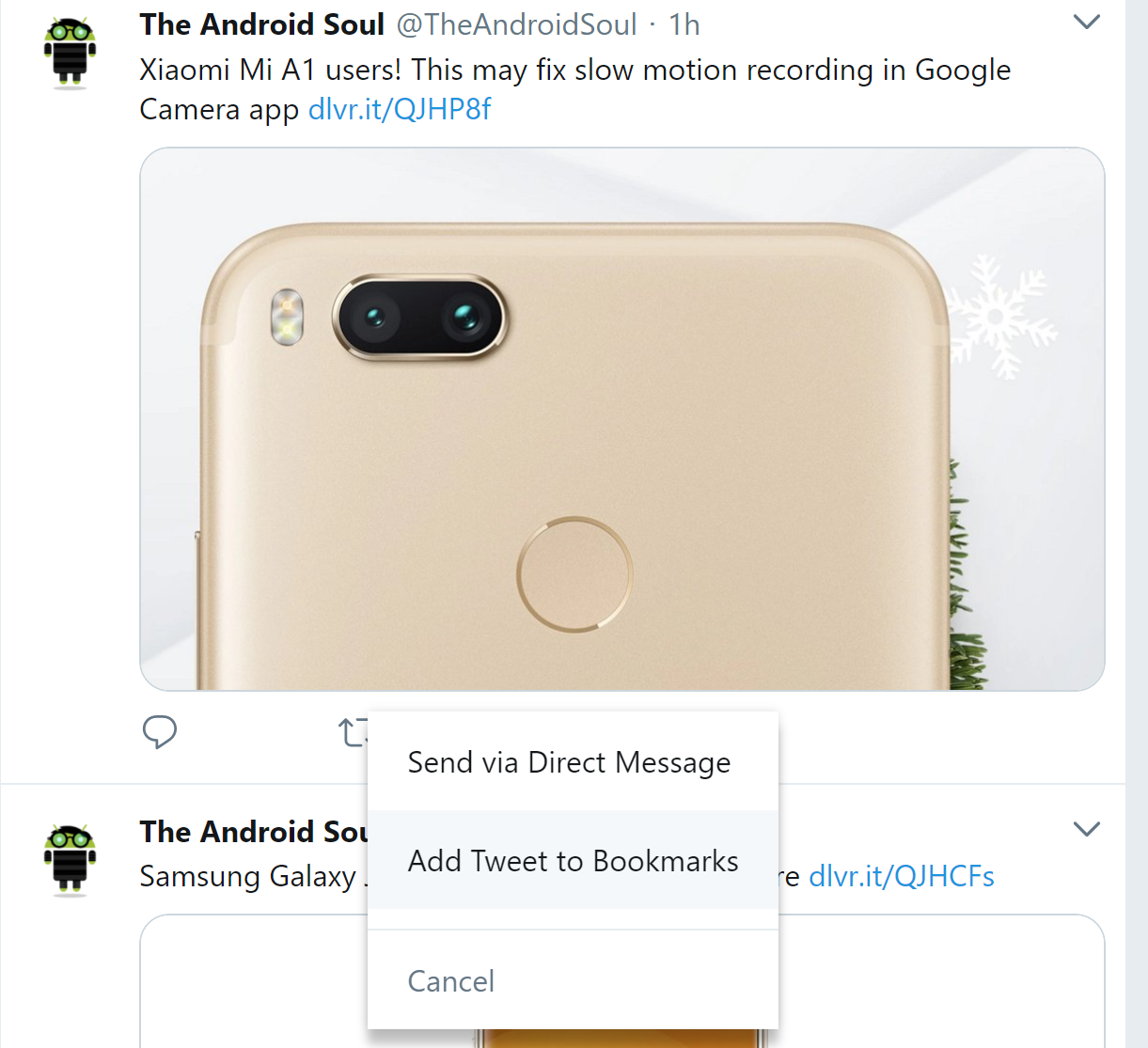 How to bookmark Tweets on Android, iOS and web browser