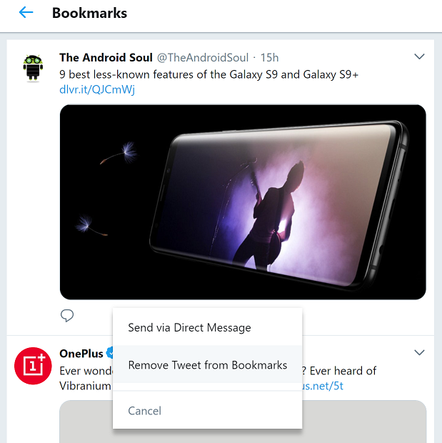 How to delete bookmarked Tweets on Android, iOS and web browser