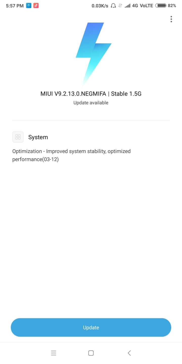 New OTA update MIUI V9.2.13 rolling out for the Redmi Note 5 in India