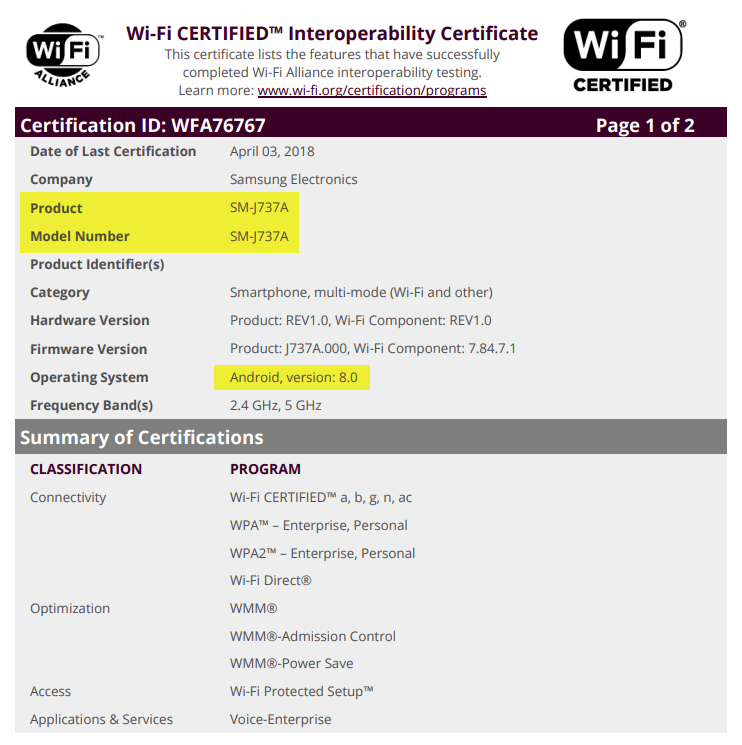 AT&T Galaxy J7 2018