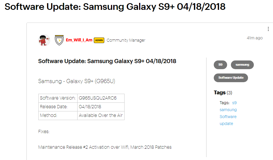 Sprint rolls out Galaxy S9 Plus update that allows Activation over Wi-Fi, and March patch