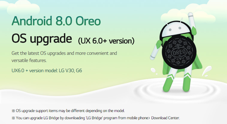 Android 8.0 Oreo released for LG G6 in Korea