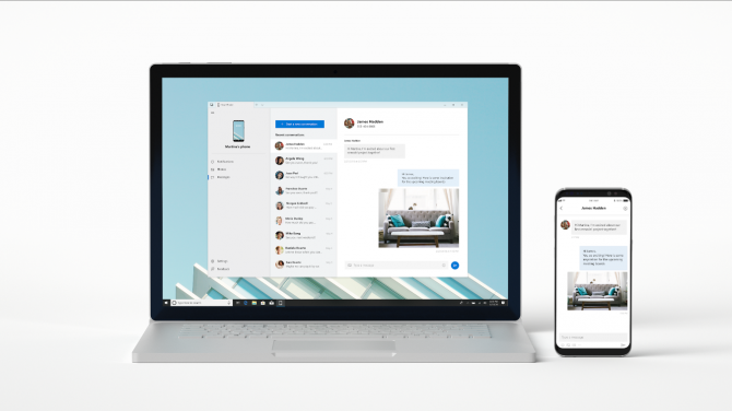 Microsoft’s upcoming “Your Phone” app will sync texts, photos and notifications from your Android phone to PC