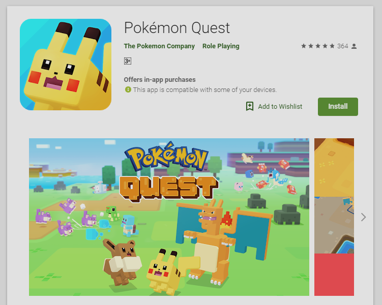 Pokémon Quest Android game now available on the Play Store for download