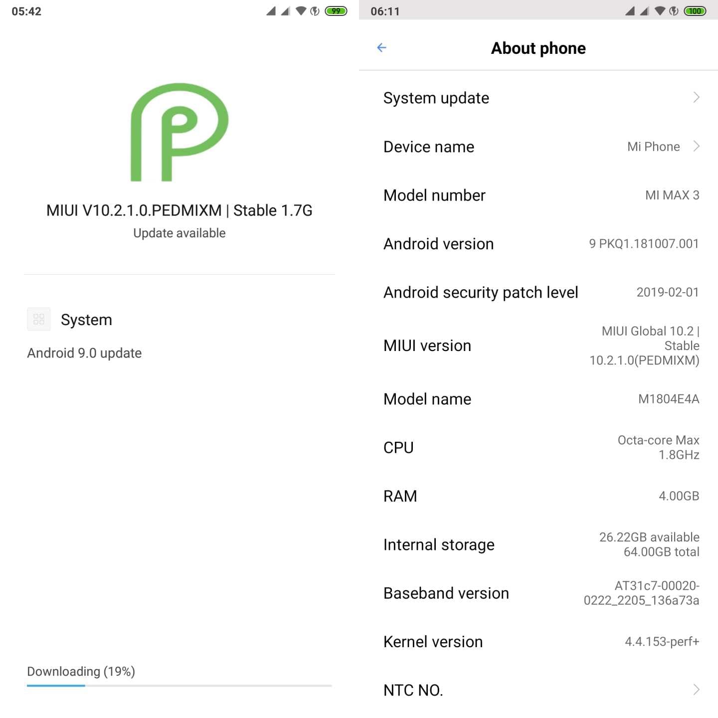 Xiaomi Mi Max 3 Android Pie stable update