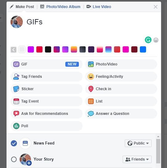 Facebook Stories and News Feed now support GIFs