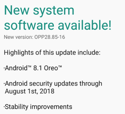 Android 8.1 Oreo for Moto G5 released in India