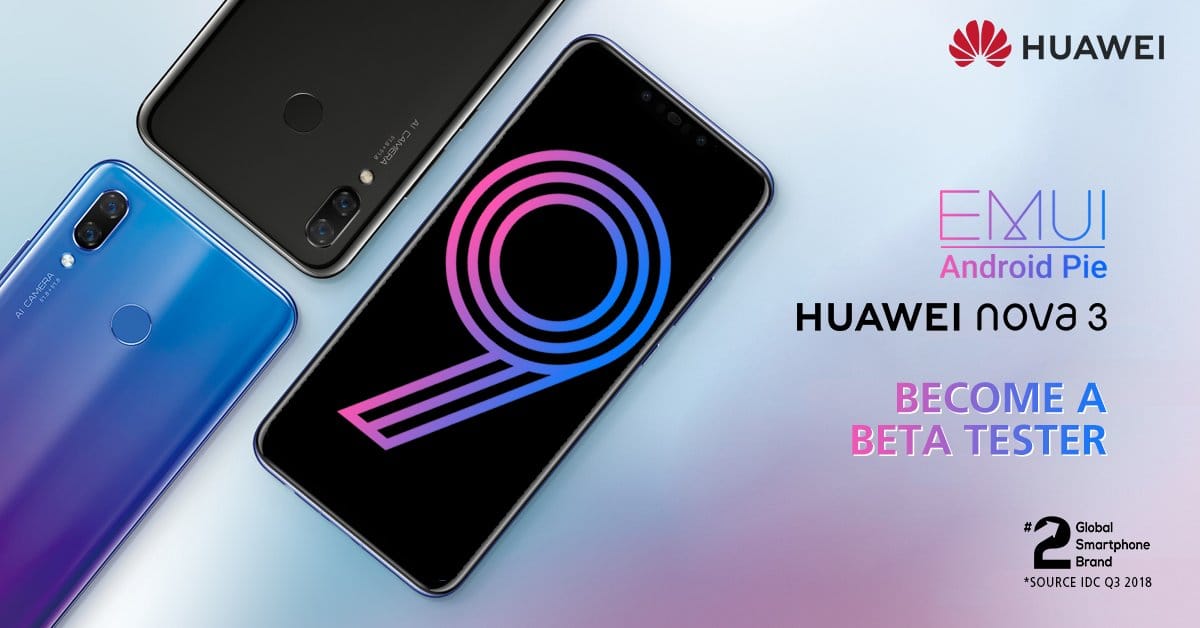 Huawei Nova 3 Pie beta