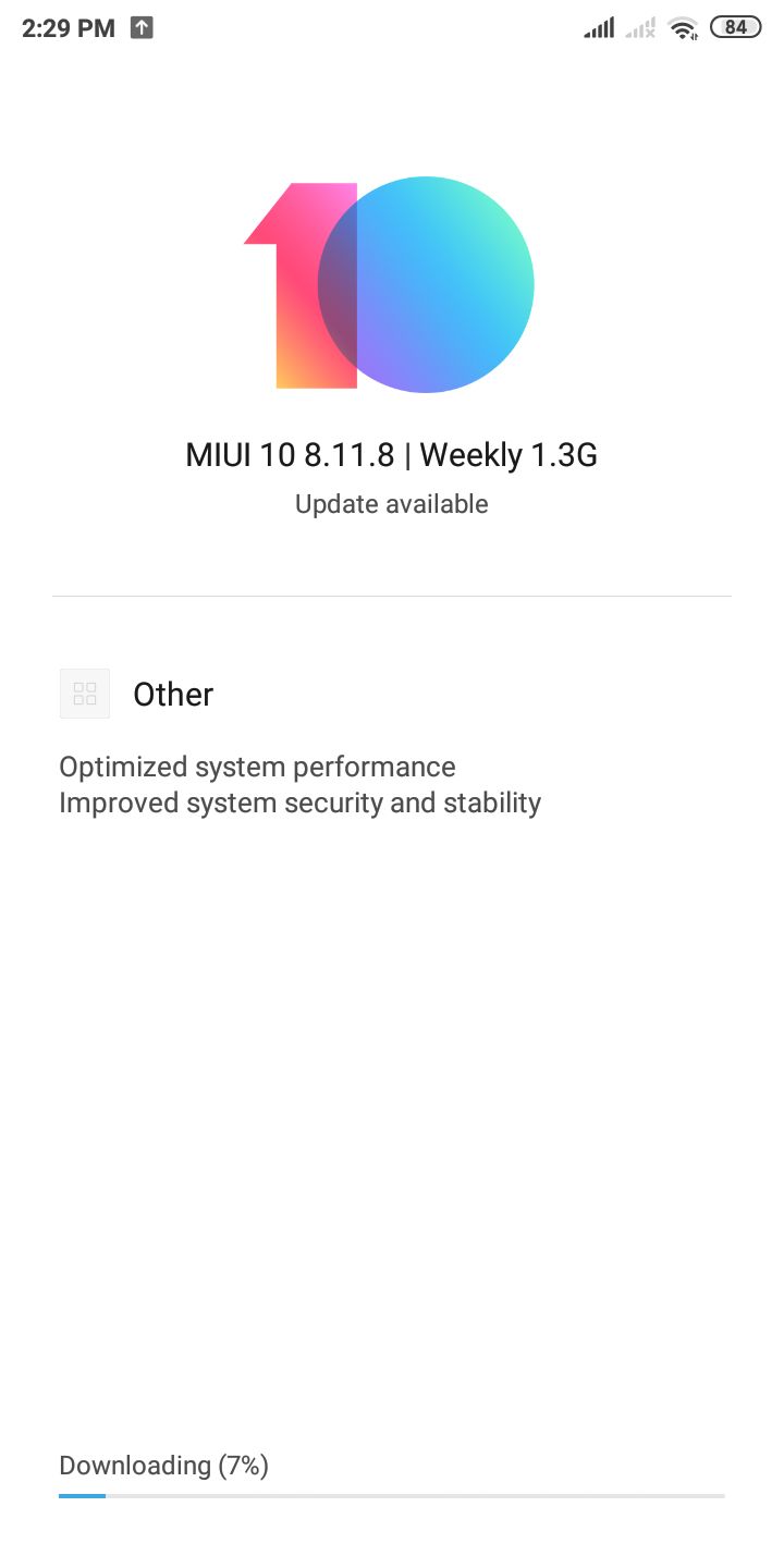 MIUI 10 beta 8.11.8