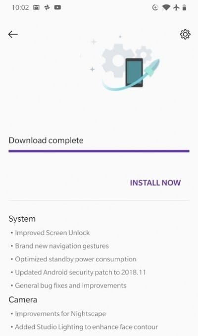 OnePlus 6T update