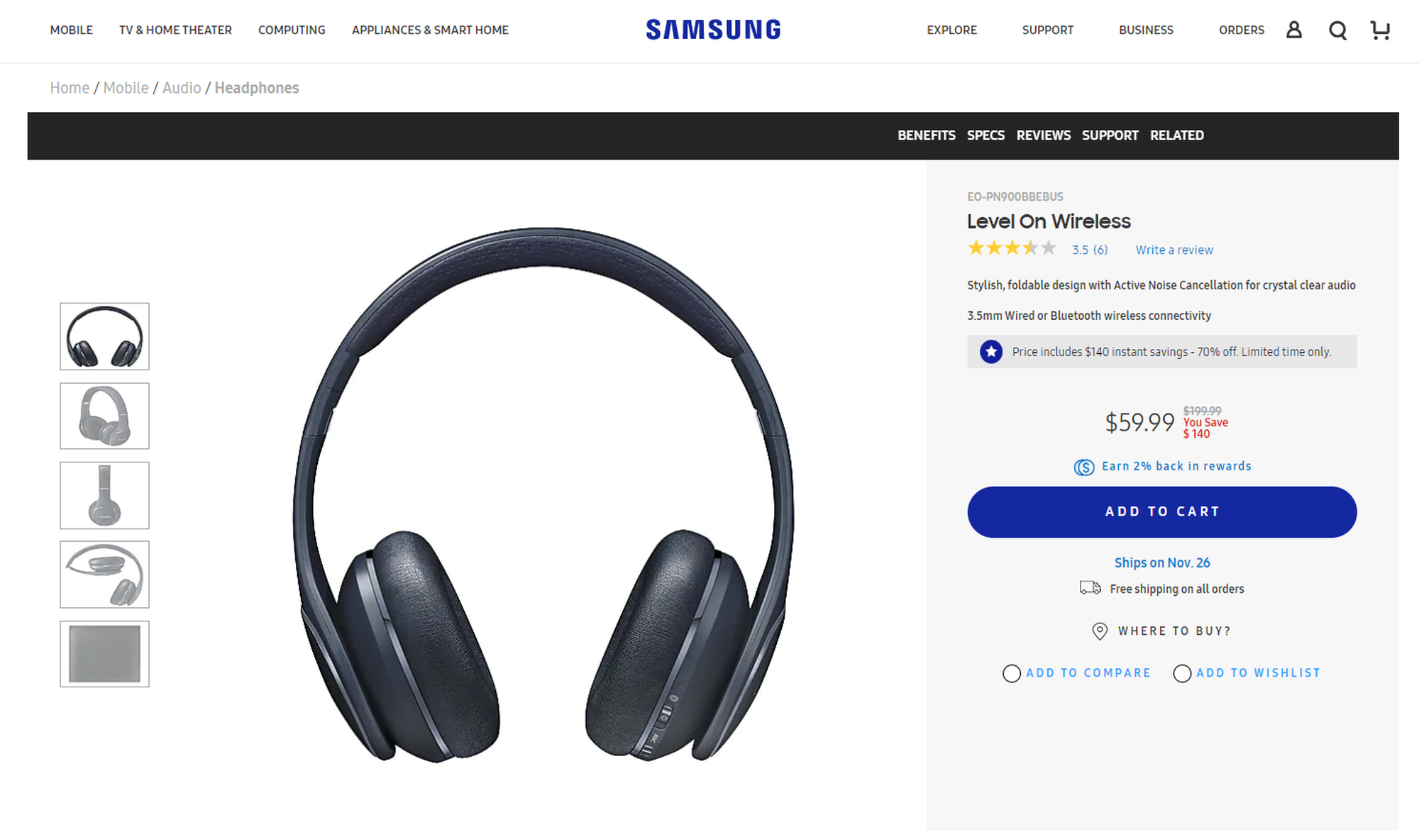 Get the Samsung Level On Wireless headphones for just $60 now