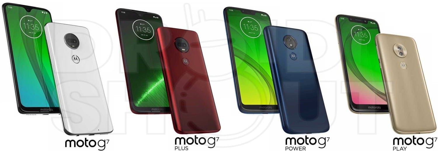 Here is how Moto G7, Moto G7 Plus, Moto G7 Power and Moto G7 Play look like