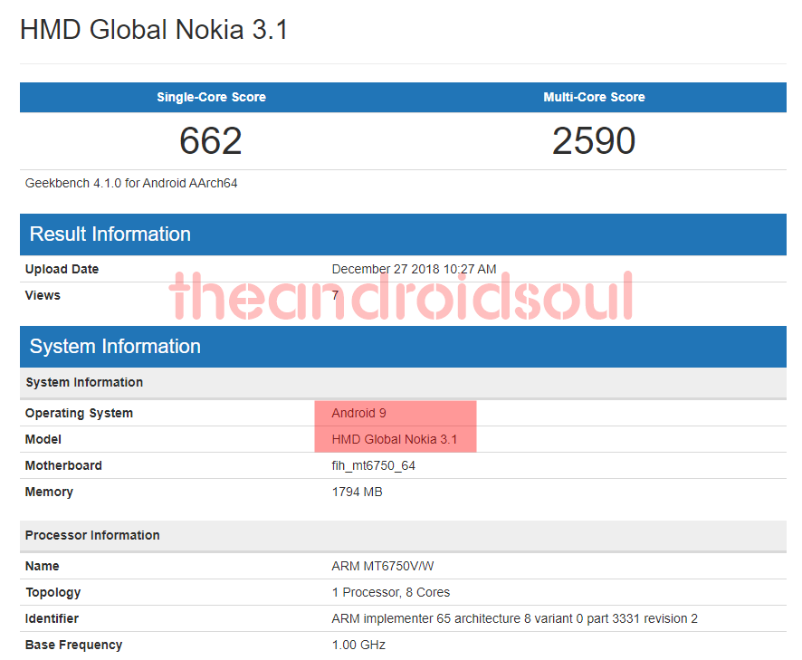 Android Pie for Nokia 3.1 spotted, should release soon